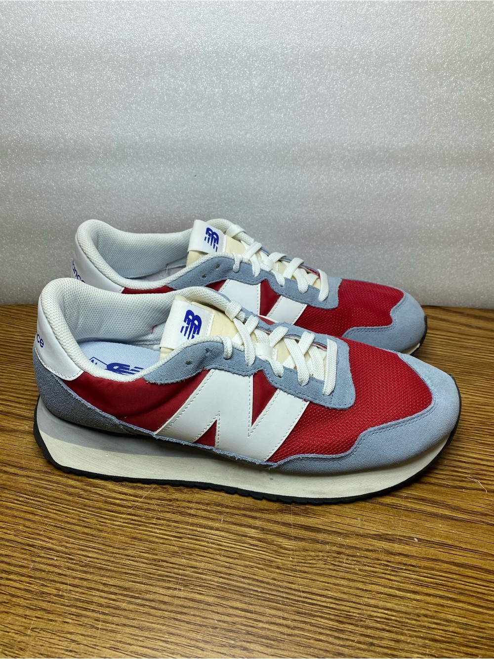 NEW BALANCE 237 The Intelligence Men's Size 12 D Running Shoes Red Gray Suede